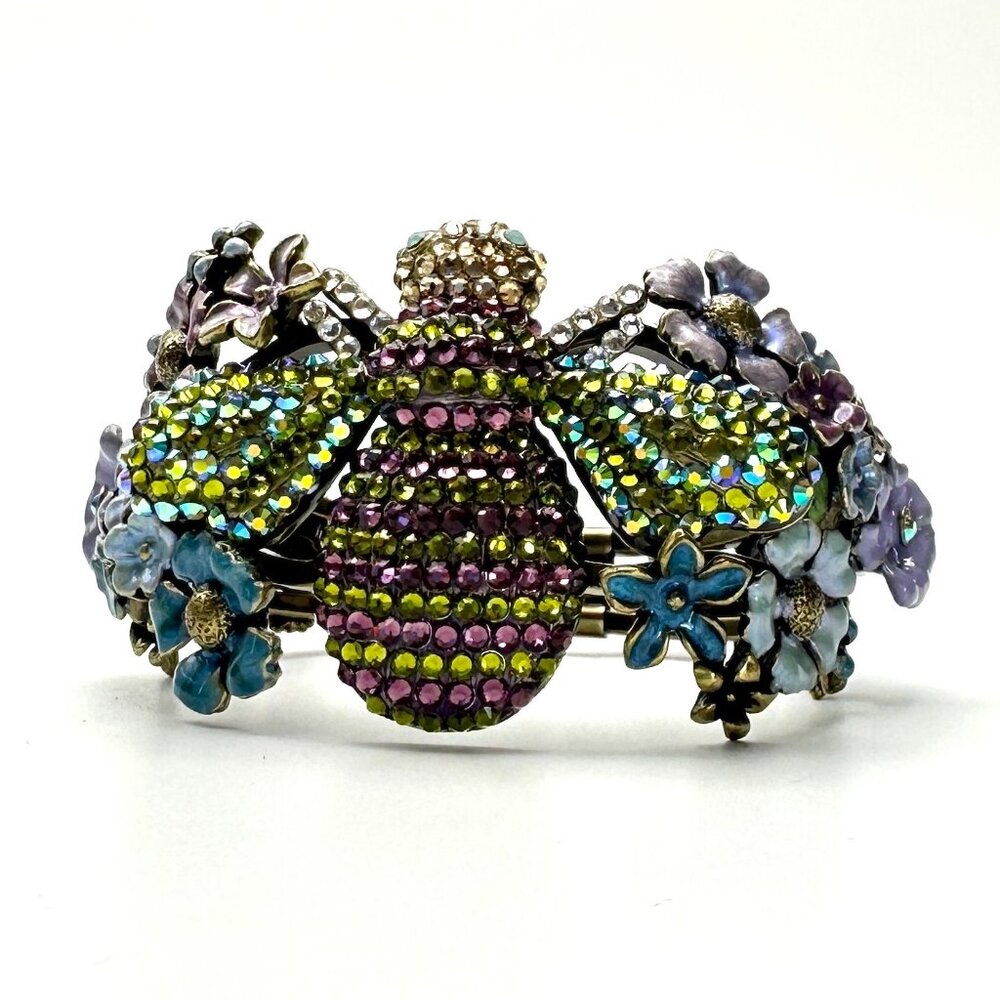 Kirk's Folly "To Bee or Not To Bee" Hinged Cuff Bracelet—AB Wings—Old Stock—NWT